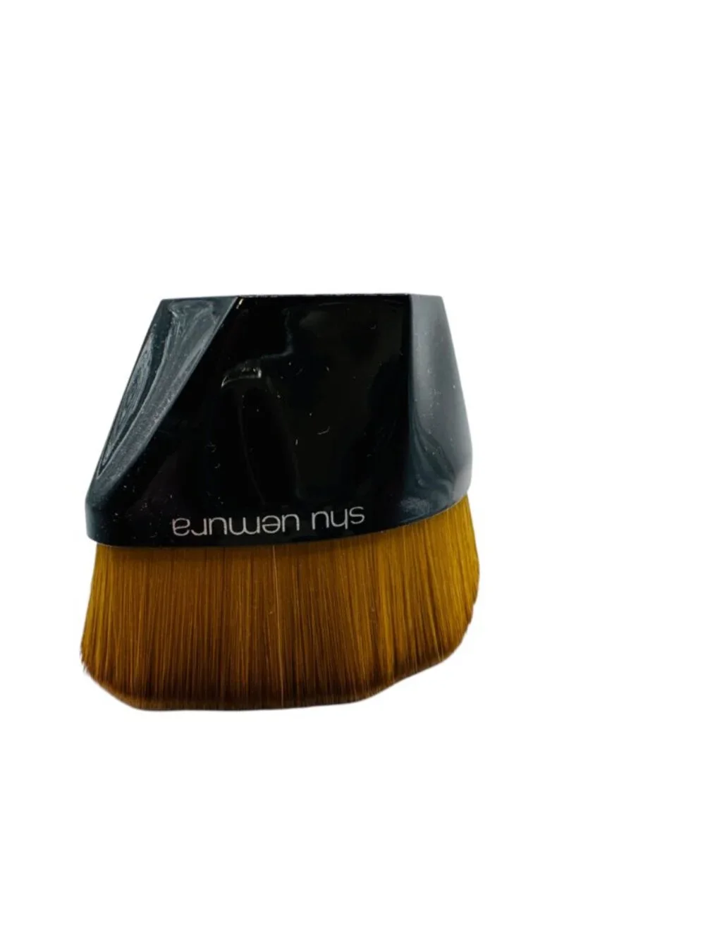 Shu Uemura Petal 55 Foundation Brush Synthetic Fiber Hexagonal Design Black